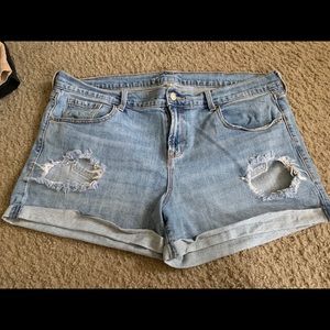 Distressed Jean shorts